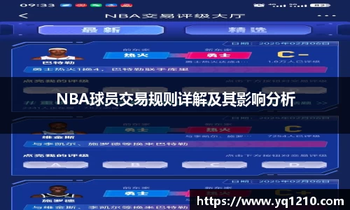 NBA球员交易规则详解及其影响分析