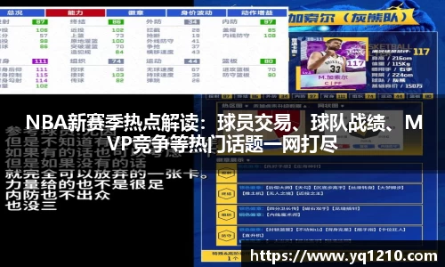 NBA新赛季热点解读：球员交易、球队战绩、MVP竞争等热门话题一网打尽